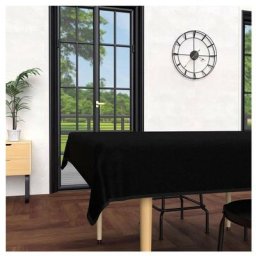 Boheme Nappe Anti-tâches en Microfibre lavée, Noir, par Soleil D'ocre 140 x 240 cm - Noir