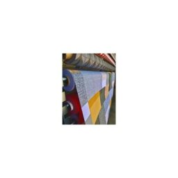 Toile coton enduit - Imprimé Atypique Jaune - Au Mètre - 140 x 140 cm.