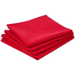 Lot de 4 serviettes de table rouges Atmosphera créateur d'intérieur - Rouge