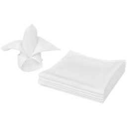 Vidaxl - Serviettes de table 50 pcs Blanc 50x50 cm Blanc