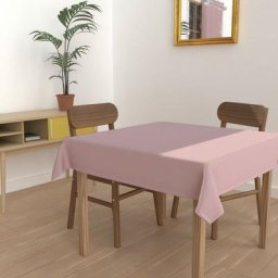Alix Nappe anti-tâches, Polyester, Rose, par Soleil D'ocre 140 x 140 cm - Rose