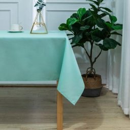 Nappe carrée et enduite antitache Menthe 180 x 180 cm - Menthe
