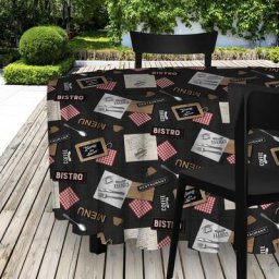 Nappe toile cirée ronde 160 cm bistrot - Multicolore