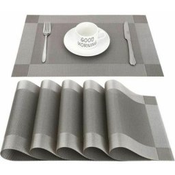Set de table rectangulaire en pvc antidérapant et résistant à la chaleur, adapté pour la salle à