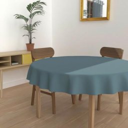 Alix Nappe anti-tâches, Polyester, Bleu, par Soleil D'ocre Diametre 180 cm - Bleu