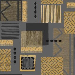 1001kdo Hygiene&beaute - Nappe Toile cirée au mètre Tanzania anthracite
