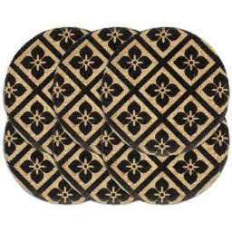 Vidaxl - Napperons 6 pcs Noir 38 cm Rond Jute Black