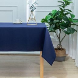 Nappe carrée et enduite antitache Marine 180 x 180 cm - Marine