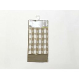Soleil D'ocre - Lot de 2 torchons en coton coeur taupe, jacquard 50x70 cm - Taupe
