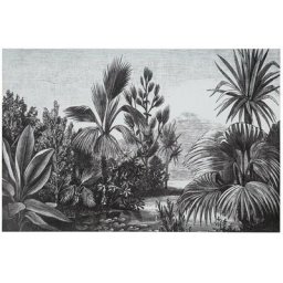 Set de Table Vinyle Colonial Atmosphera créateur d'intérieur - Noir et blanc