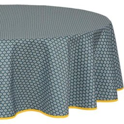 Nappe imprimée anti-tache Alya - D180 cm Atmosphera créateur d'intérieur - Bleu foncé
