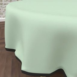 Boheme Nappe Anti-tâches en Microfibre lavée, Vert d'eau, par Soleil D'ocre Diametre 180 cm - Vert