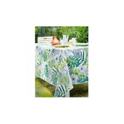 Toile cirée jungle vert nappe rect 140x200