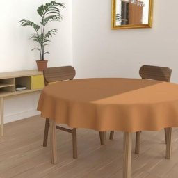 Alix Nappe anti-tâches, Polyester, Ocre, par Soleil D'ocre Diametre 180 cm - Ocre