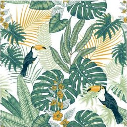 1001kdo Hygiene&beaute - Nappe Toile cirée au mètre Toucan Guyana