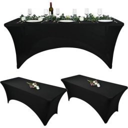 3 Pack Spandex Fitted Nappe Extensible pour Table- Rectangulaires Housse de Table en Spandex