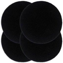 Vidaxl - Napperons 4 pcs Noir Plain 38 cm Rond Coton Noir
