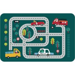 Set de table plastifié spécial circuit Multicolore 28,5 x 44 cm - Multicolore