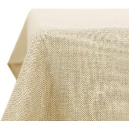 Nappe Lin Rectangulaire, Aspect Anti-tache Waterproof de Table, pour Table 150x240cm, Crème - Crème
