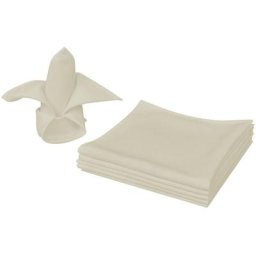 Vidaxl - Serviettes de table 50 pcs Crème 50x50 cm Crème