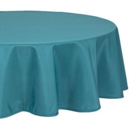 Nappe anti-tache - bleu canard - D180 cm Atmosphera créateur d'intérieur - Bleu canard