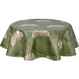 Nappe ronde en toile cirée design Chantou - Diam. 150 - Vert