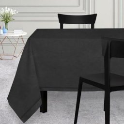 Venise Nappe anti-tâches, Noir, par Soleil D'ocre 180 x 180 cm - Noir