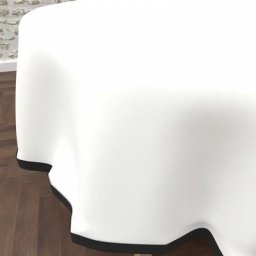 Boheme Nappe Anti-tâches en Microfibre lavée, Blanc, par Soleil D'ocre Diametre 180 cm - Blanc