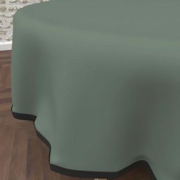 Boheme Nappe Anti-tâches en Microfibre lavée, Kaki, par Soleil D'ocre Diametre 180 cm - Kaki