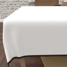 Boheme Nappe Anti-tâches en Microfibre lavée, Blanc, par Soleil D'ocre 160 x 270 cm - Blanc