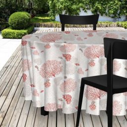 Nappe toile cirée ovale 140x240 cm CORAIL - Multicolore