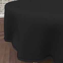 Boheme Nappe Anti-tâches en Microfibre lavée, Noir, par Soleil D'ocre Diametre 180 cm - Noir