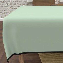Boheme Nappe Anti-tâches en Microfibre lavée, Vert d'eau, par Soleil D'ocre 140 x 240 cm - Vert