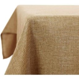 Lot de 1 Nappe Imperméable Anti Tache Rectangulaire Effet Lin pour Table, 132x178 cm, Brun - Brun