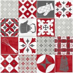 Nappe Toile cirée au mètre Credence rouge