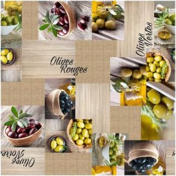 Nappe Toile cirée au mètre Tapenade