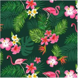 Nappe 140x240cm Flamant Rose Vert Access Deco