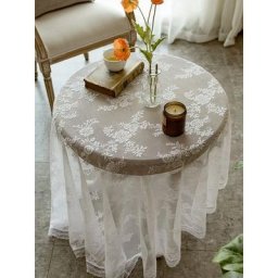 Nappe Rectangulaire Nappe en Dentelle Ronde Petite Table Ronde Nappe Nordique Rétro Blanc Nappe