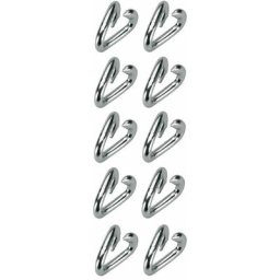 10x Maillon de sécurite 5mm fausse maille acier ouvert chaîne câble corde attache spirale