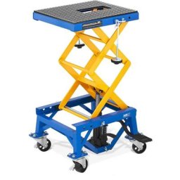 MSW - Leve Moto Hydraulique Roulant Moto Cross Enduro Béquille Atelier Elevateur 150kg - Blanc,