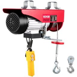 Treuil Palan a Cable Electrique 900W, Capacite de Ligne Simple/Double 250/500kg, Telecommande avec