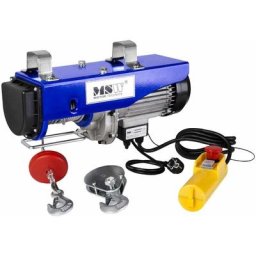 Treuil Palan Électrique Levage à Câble 230V 300 / 600 kg 1200W + Télécommande - Bleu