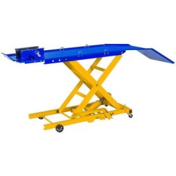 Table Elevatrice Moto Pont Elevateur Leve-Moto 360 Kg Fixation Roues 21 - 78 Cm - Bleu, Coloré