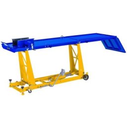 Table Elevatrice Moto Pont Elevateur Leve-Moto 450 Kg Fixation Roues 21 - 68 Cm - Blanc
