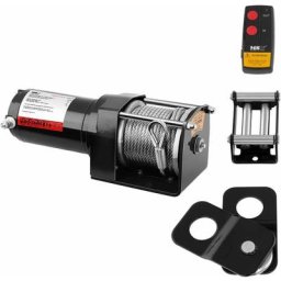Treuil 4X4 Treuil Motorisé Quad 1590 Kg 1 3Ch 1000 w 4 Tonnes Câble Acier Poulie - Argent