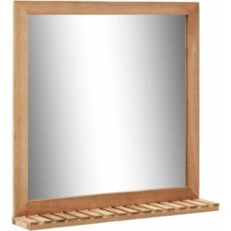 Vidaxl - Miroir de salle de bain 60 x 12 x 62 cm Bois de noyer massif Brun