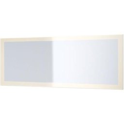 Vladon Miroir Lima, miroir mural avec cadre de style moderne - mat, haute brillance - Crème haute