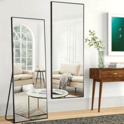 NeuType Grand Miroir Mural Rectangulaire Miroir sur Pied Chambre Miroir de Sol Miroir en Pied