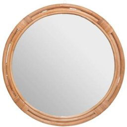 Atmosphera - Miroir Farah - rotin D60 cm créateur d'intérieur - Beige