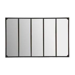 Atmosphera - Miroir Lola 160 x 100 cm en métal créateur d'intérieur - Noir